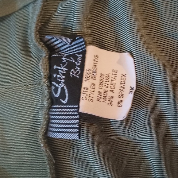 Slinky Brand Green Short Sleeve Open Cardigan Shrug 3X Made in U.S. - Picture 3 of 6